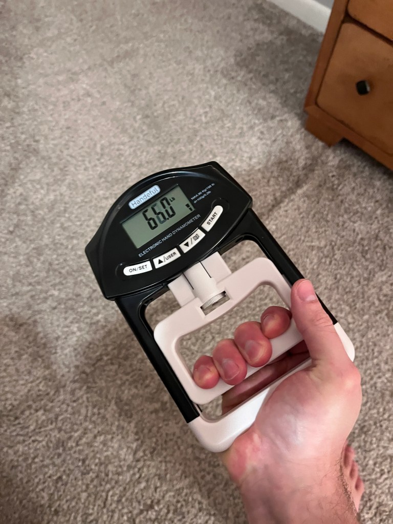 Hand Squeezing Grip Strength Tracker Called Dynamometer